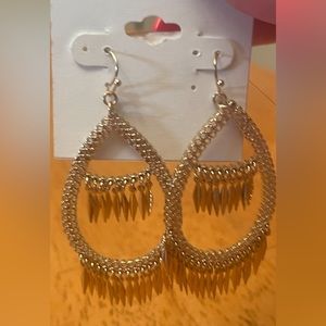Gold tone hanging earrings